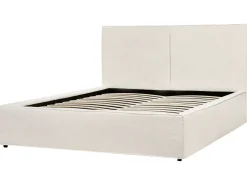 Seng med opbevaring MOISSAC Boucle Cremehvid 160 x 200 cm