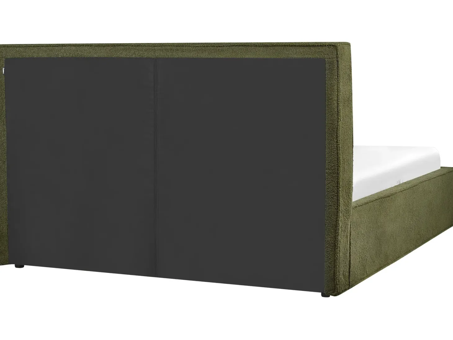 Seng med opbevaring MOISSAC Boucle Mørkegrøn 160 x 200 cm