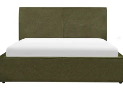 Seng med opbevaring MOISSAC Boucle Mørkegrøn 160 x 200 cm