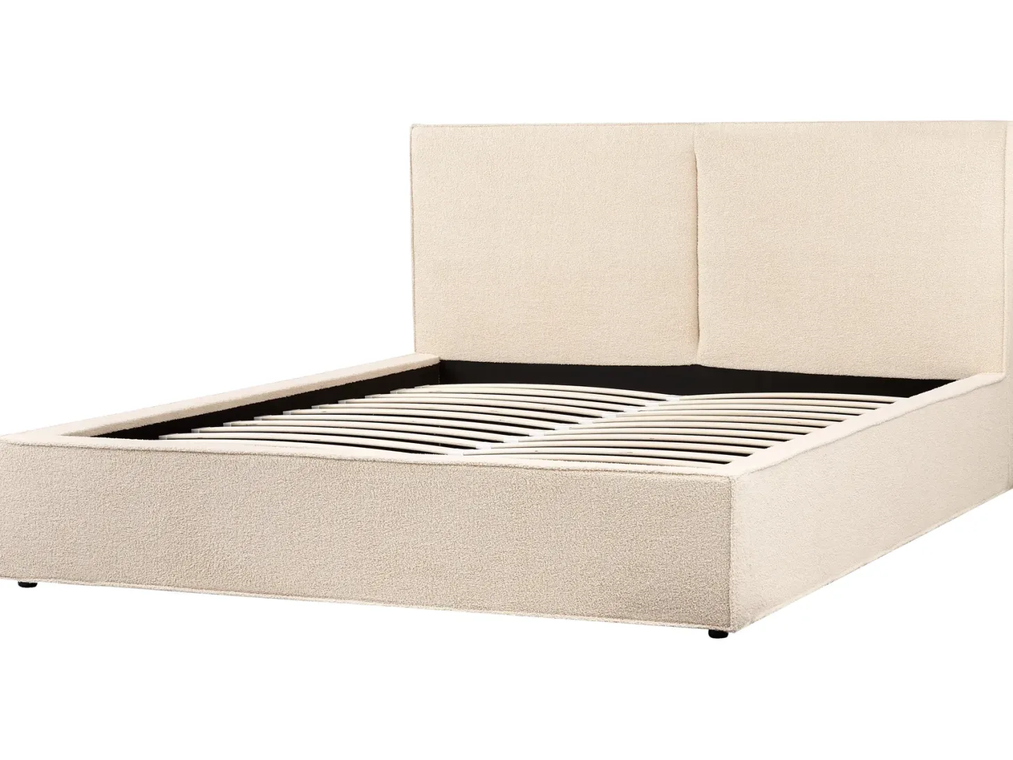Seng med opbevaring MOISSAC Boucle Beige 180 x 200 cm