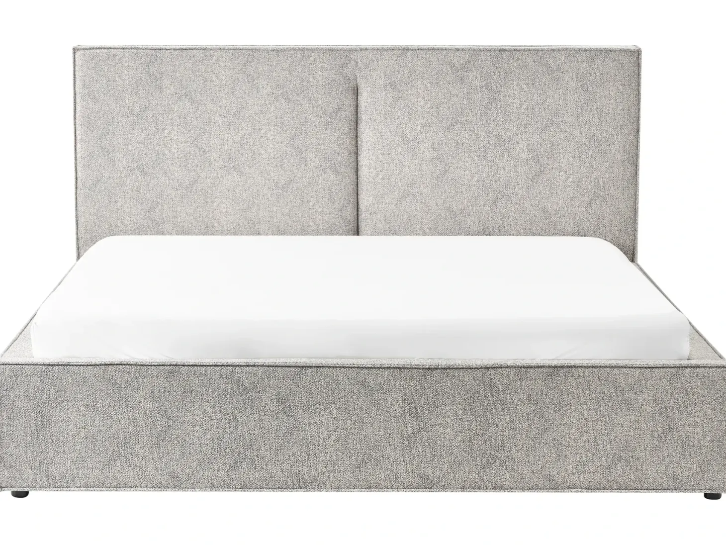 Seng med opbevaring MOISSAC Velourstrik Sort/hvid 180 x 200 cm