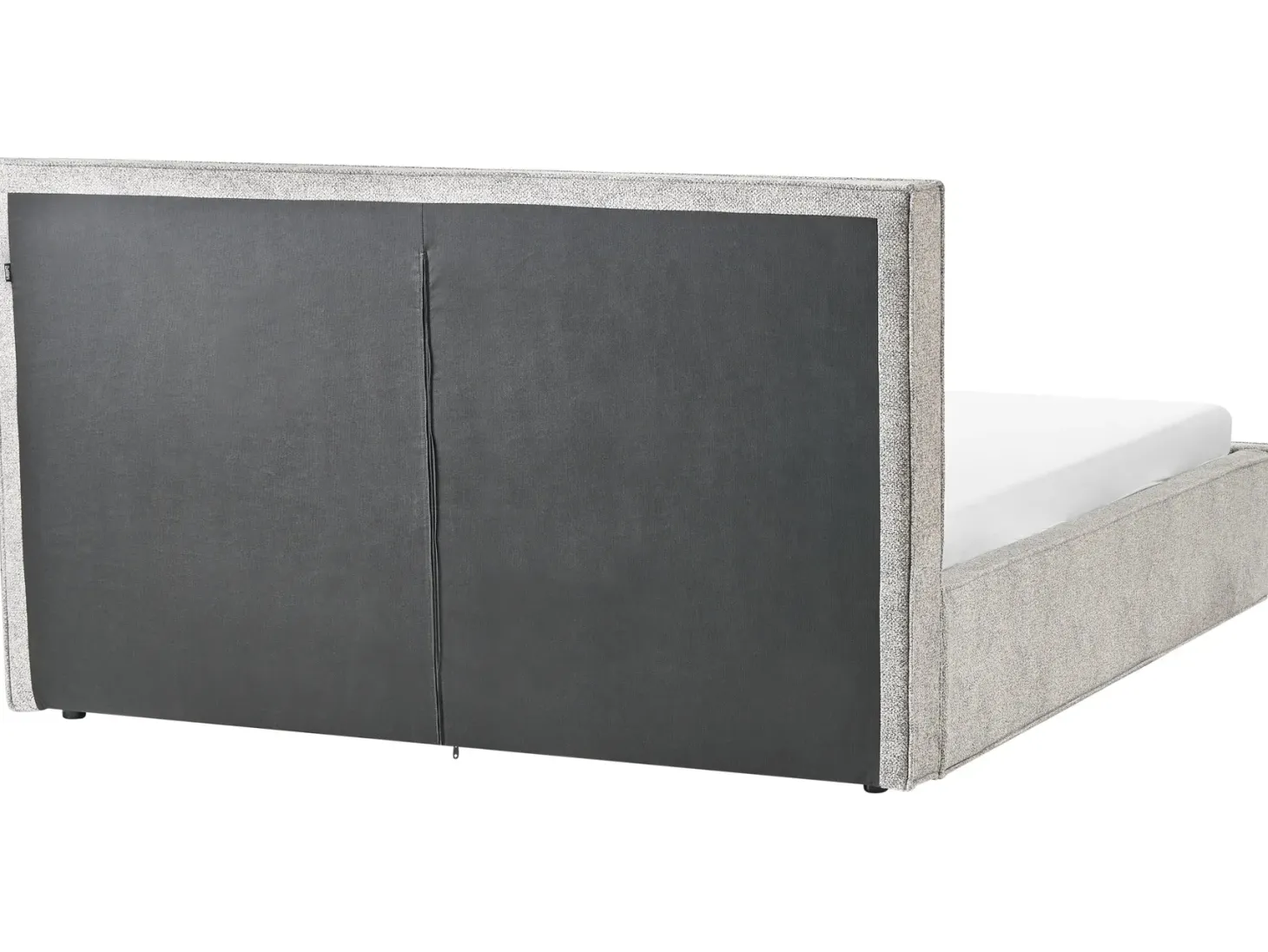 Seng med opbevaring MOISSAC Velourstrik Sort/hvid 180 x 200 cm