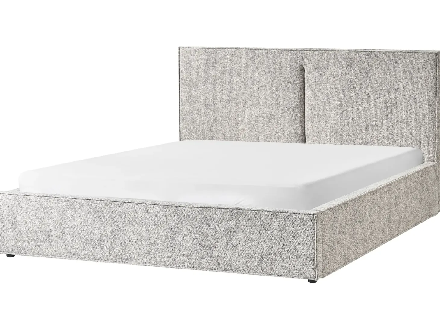 Seng med opbevaring MOISSAC Velourstrik Sort/hvid 180 x 200 cm