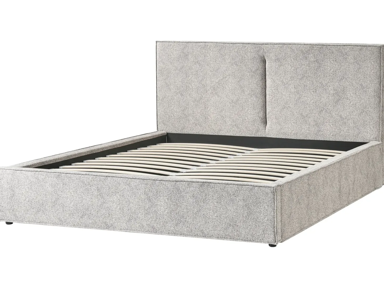 Seng med opbevaring MOISSAC Velourstrik Sort/hvid 180 x 200 cm