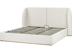 Seng med opbevaring MONESTIER Cremehvid 180 x 200 cm
