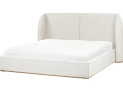 Seng med opbevaring MONESTIER Cremehvid 180 x 200 cm