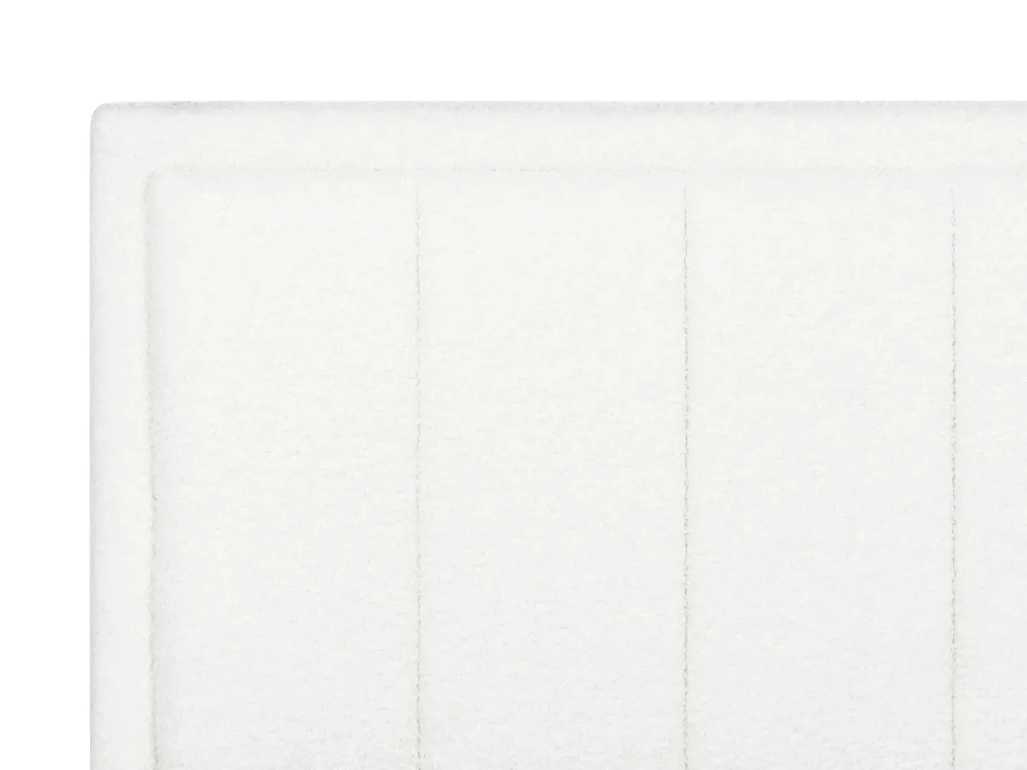 Seng med opbevaring MONTLAUR Boucle Hvid 140 x 200 cm