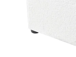 Seng med opbevaring MONTLAUR Boucle Hvid 140 x 200 cm
