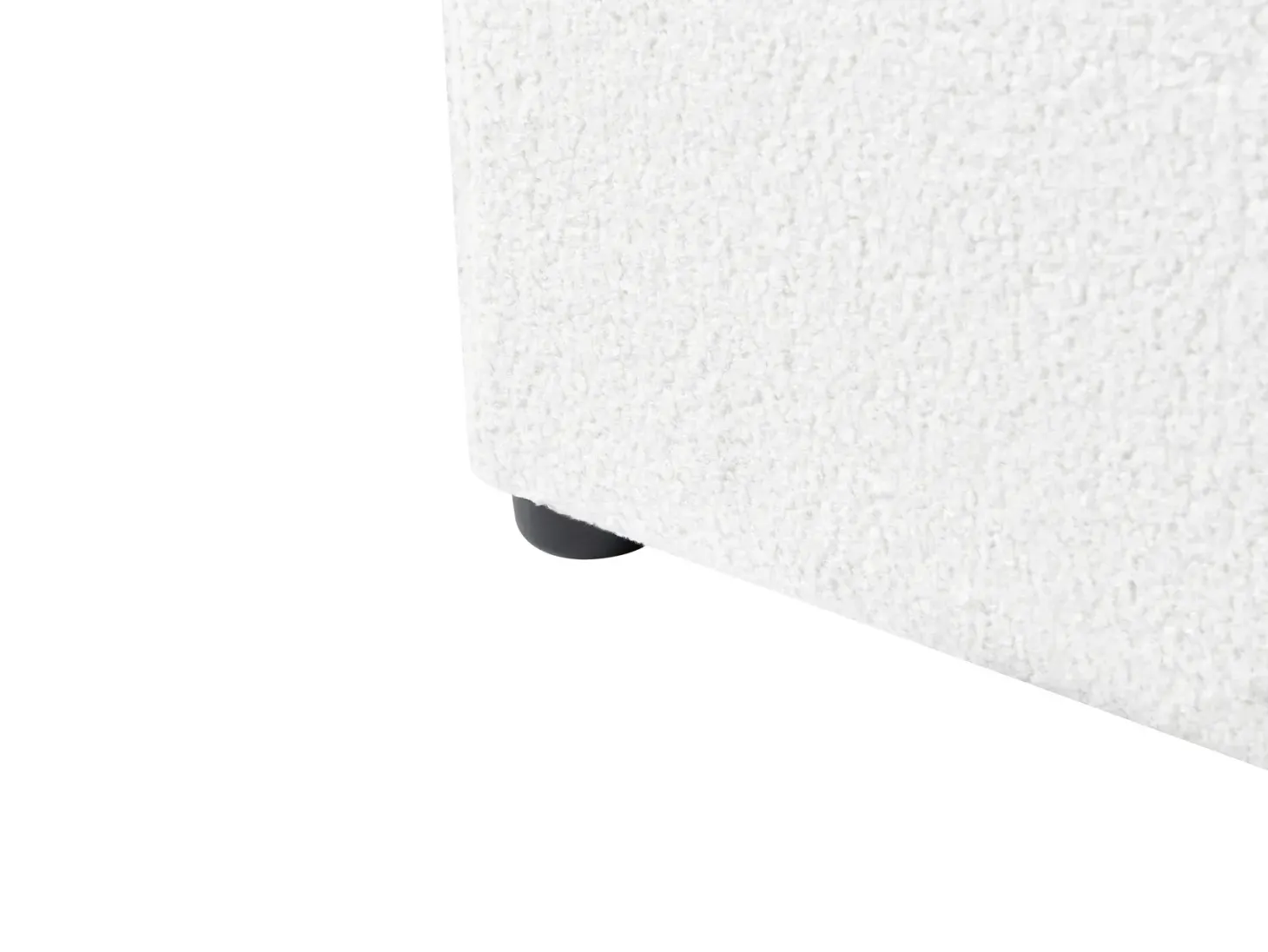 Seng med opbevaring MONTLAUR Boucle Hvid 140 x 200 cm