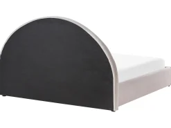 Seng med opbevaring MOUZON Chenille Brungrå 180 x 200 cm