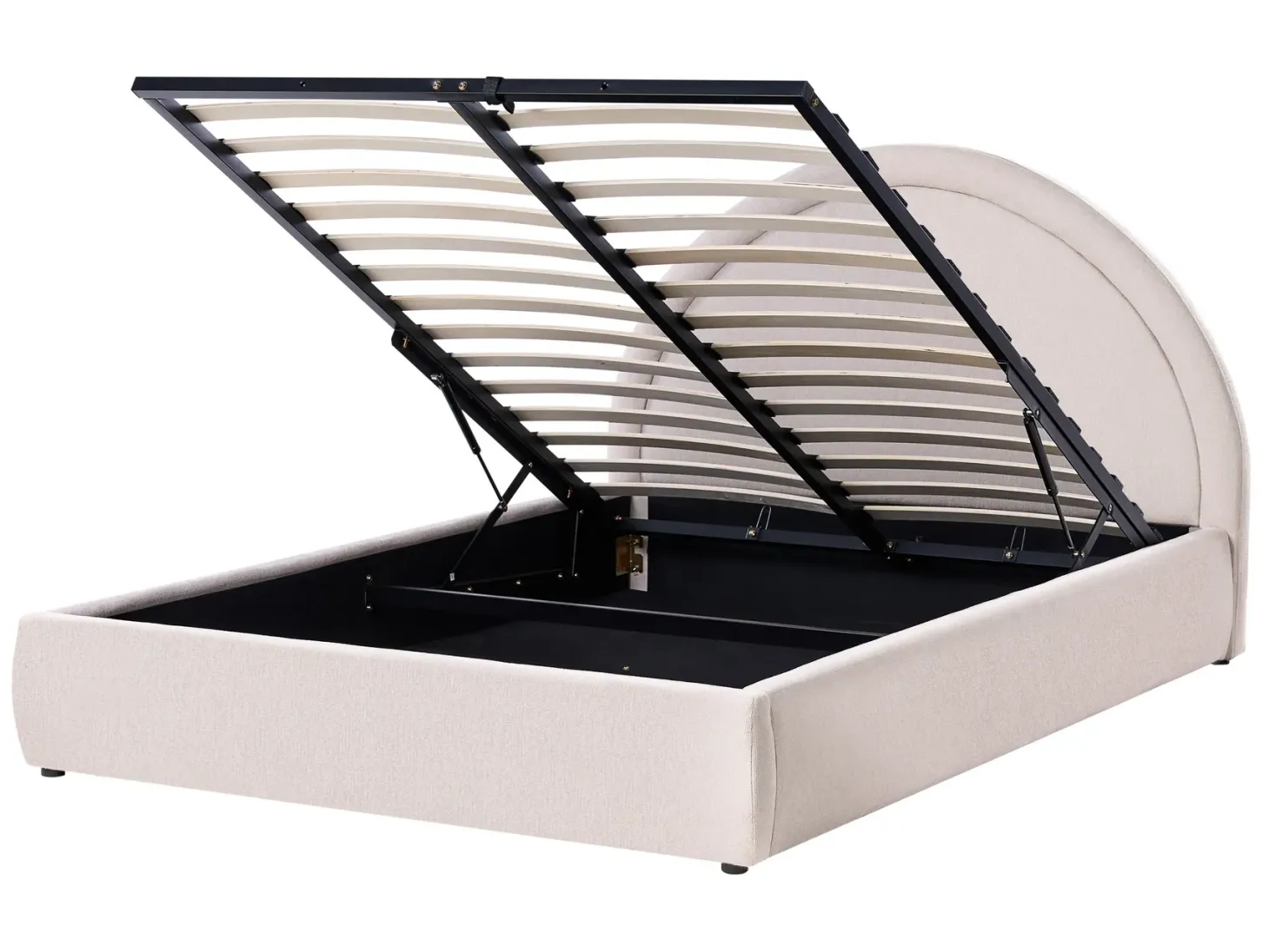 Seng med opbevaring MOUZON Lys Beige 140 x 200 cm