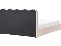Seng med opbevaring NANTERRE Boucle Beige 180 x 200 cm