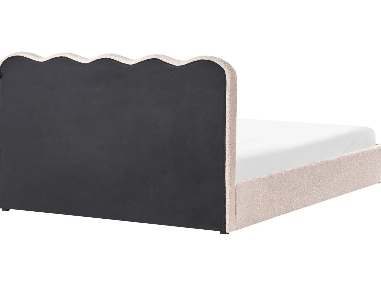 Seng med opbevaring NANTERRE Boucle Beige 180 x 200 cm