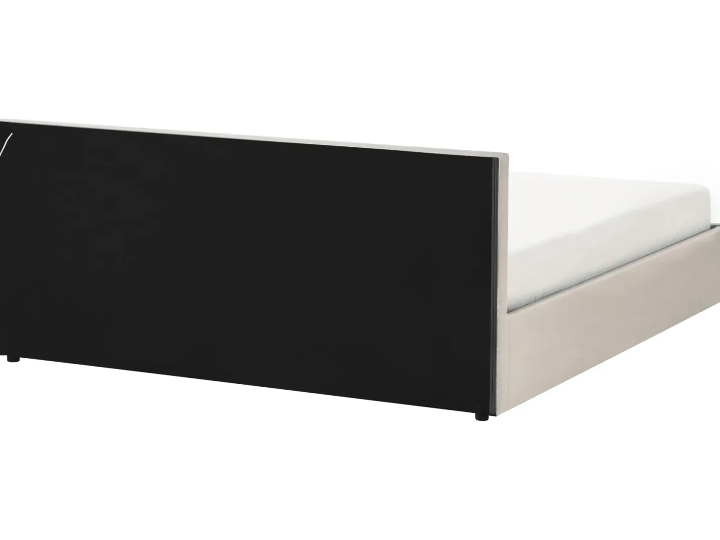 Seng med opbevaring og LED-lys ARMELLE Beige 180 x 200 cm