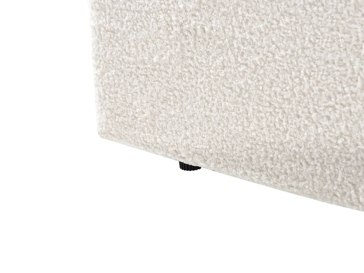 Seng med opbevaring ORBEY Boucle Cremehvid 180 x 200 cm