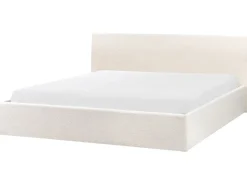 Seng med opbevaring ORBEY Boucle Cremehvid 180 x 200 cm