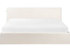 Seng med opbevaring ORBEY Boucle Cremehvid 180 x 200 cm