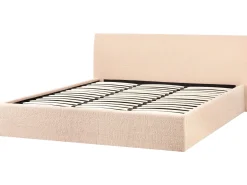 Seng med opbevaring ORBEY Boucle Beige 180 x 200 cm