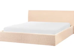 Seng med opbevaring ORBEY Boucle Beige 180 x 200 cm