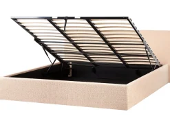 Seng med opbevaring ORBEY Boucle Beige 180 x 200 cm