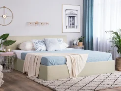 Seng med opbevaring ORBEY Lys Beige 180 x 200 cm