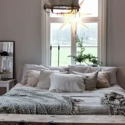 Seng med opbevaring ORBEY Lys Beige 180 x 200 cm