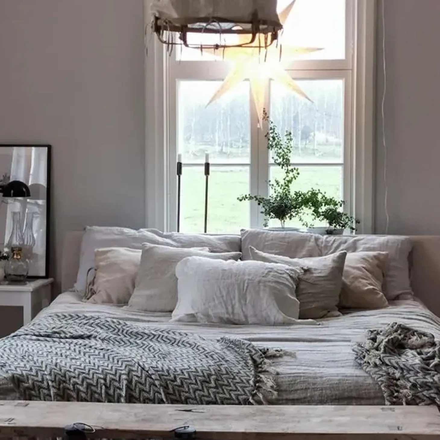 Seng med opbevaring ORBEY Lys Beige 180 x 200 cm