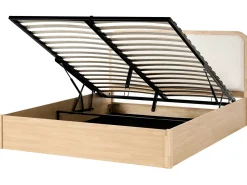 Seng med opbevaring PEROUGES Lysebrun 180 x 200 cm