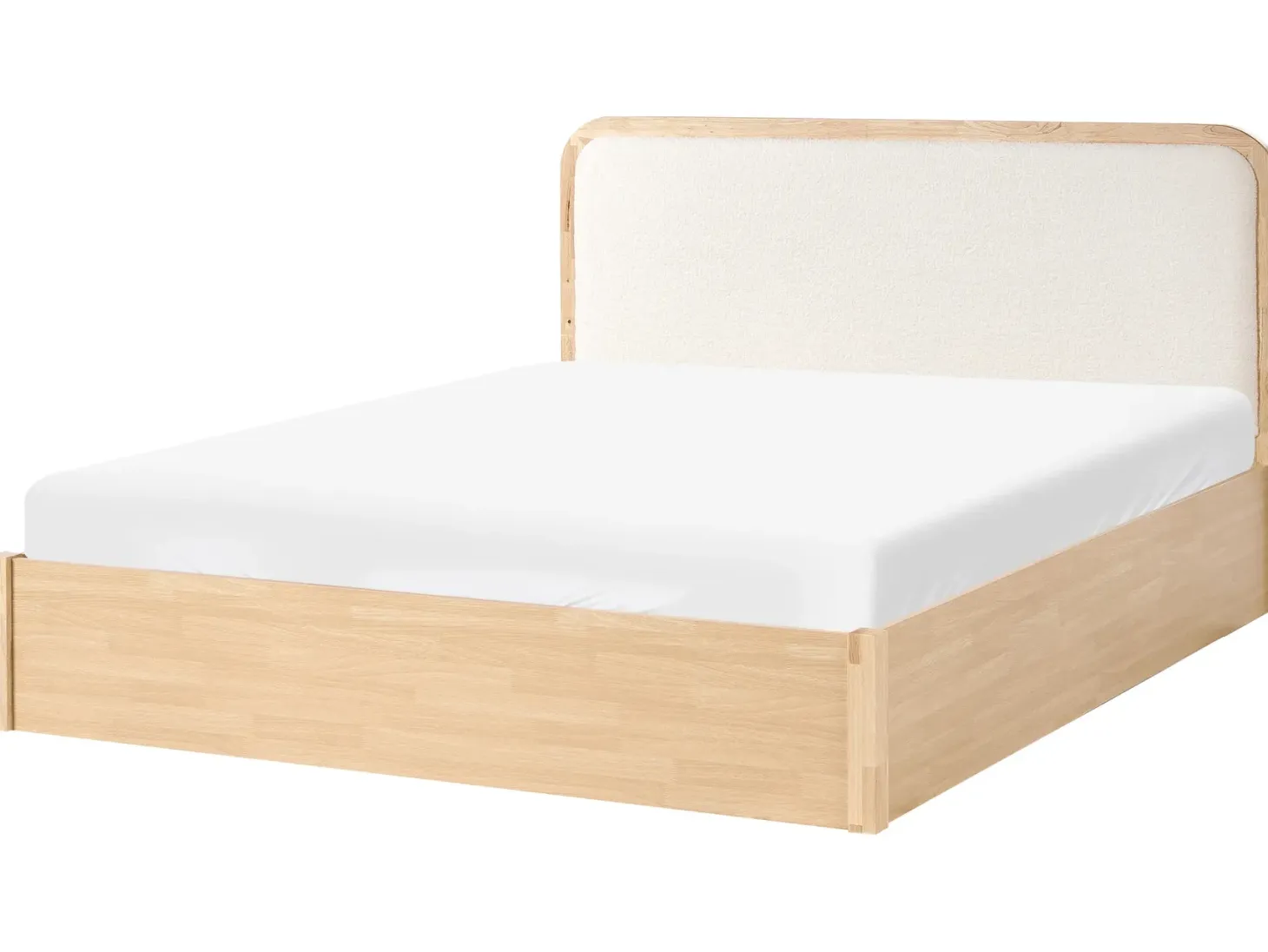 Seng med opbevaring PEROUGES Lysebrun 180 x 200 cm