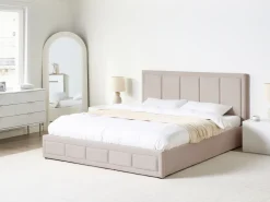 Seng med opbevaring QUIBERON Beige 180 x 200 cm