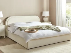 Seng med opbevaring QUILLIEN Boucle Lys Beige 180 x 200 cm