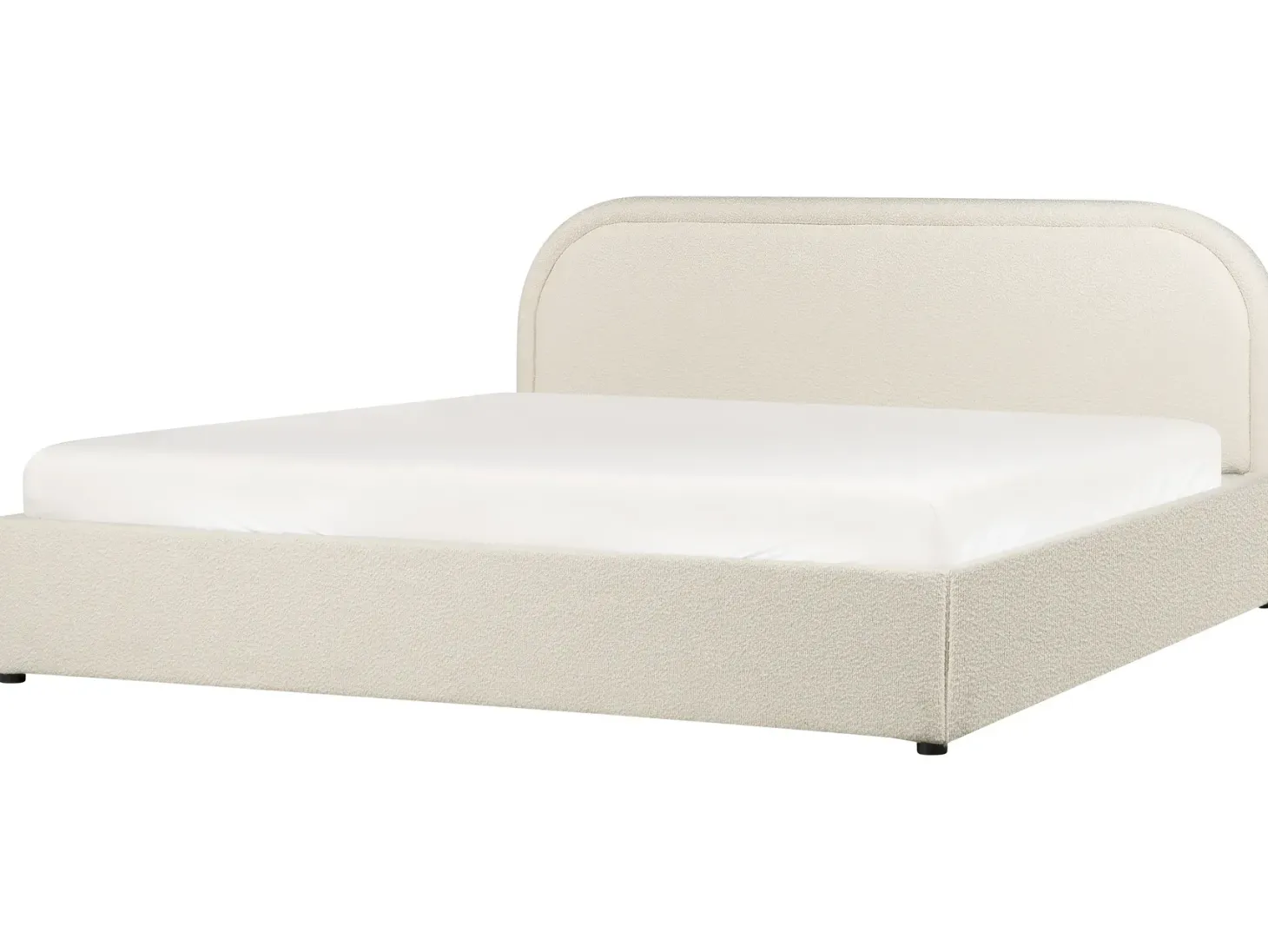 Seng med opbevaring QUILLIEN Boucle Lys Beige 180 x 200 cm