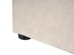 Seng med opbevaring QUILLIEN Chenille Lys Beige 160 x 200 cm