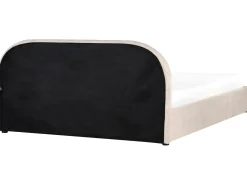 Seng med opbevaring QUILLIEN Chenille Lys Beige 180 x 200 cm