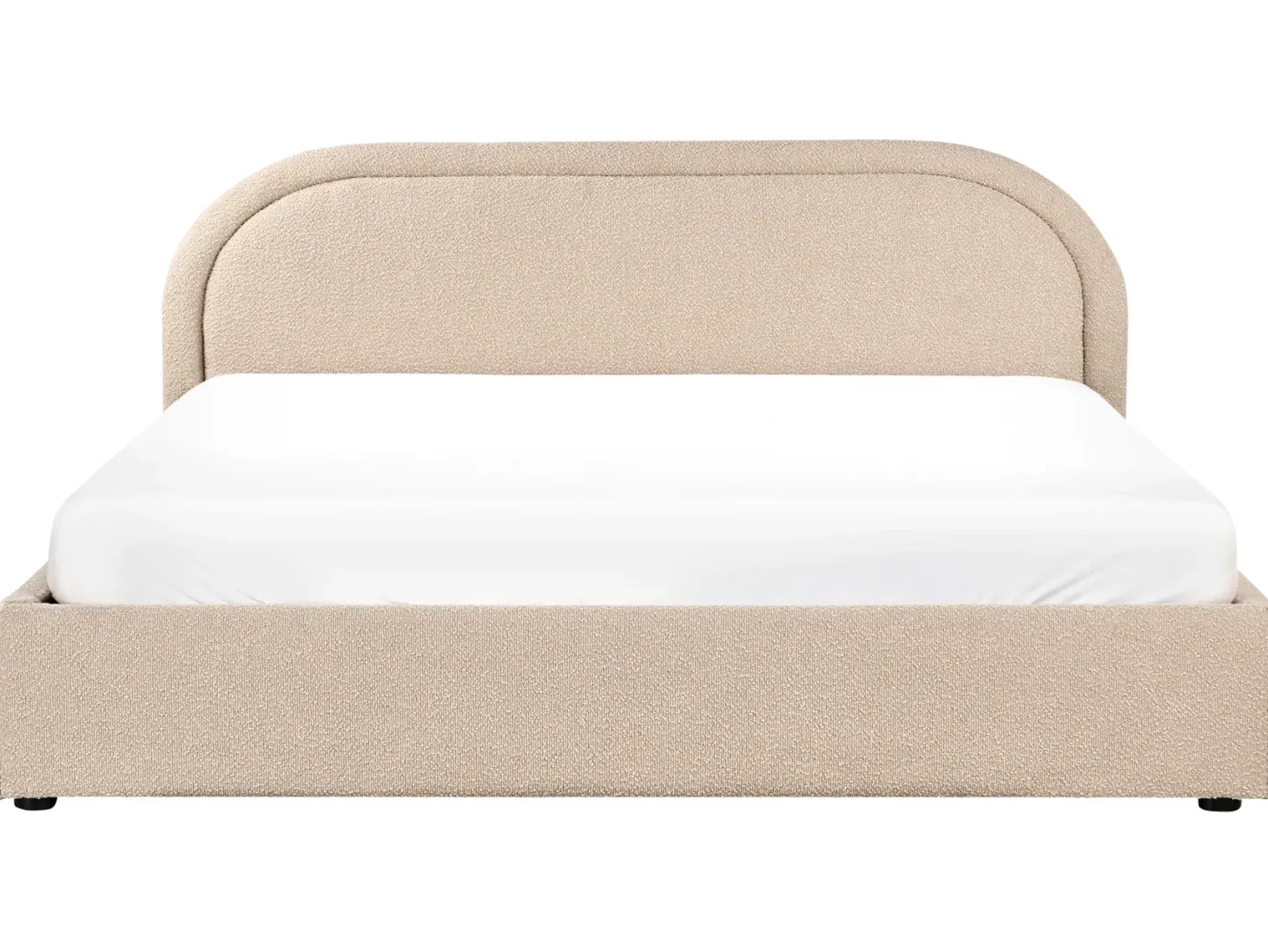Seng med opbevaring QUILLIEN Boucle Beige 180 x 200 cm