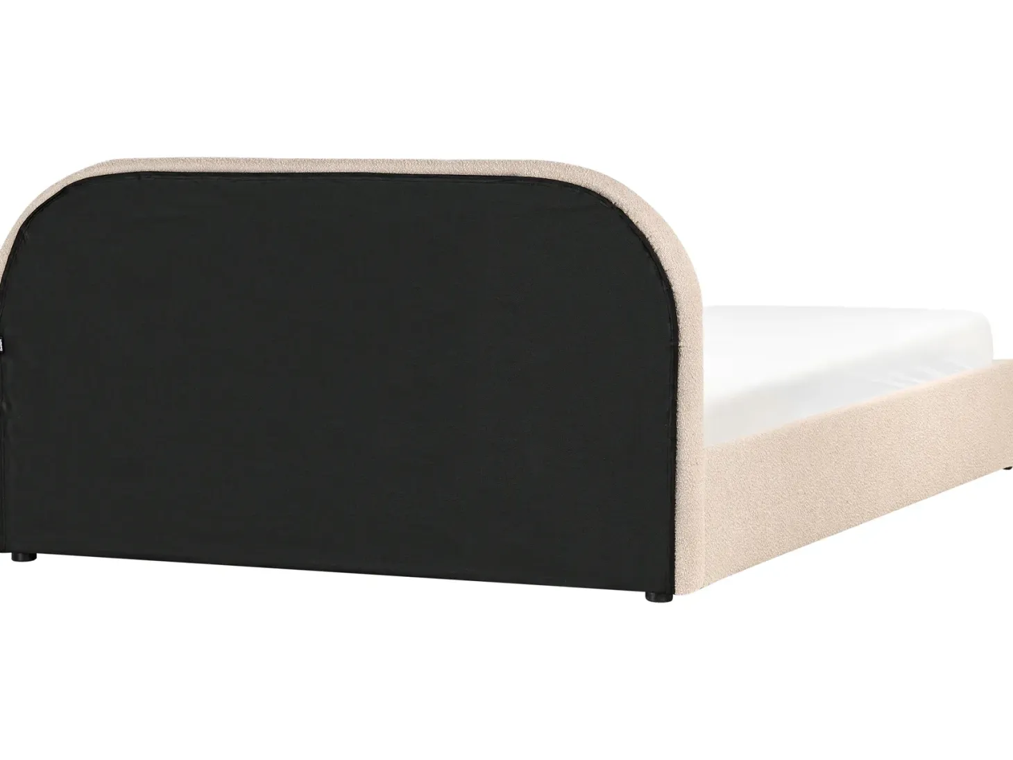 Seng med opbevaring QUILLIEN Boucle Beige 180 x 200 cm