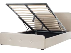 Seng med opbevaring RENNES Beige 160 x 200 cm