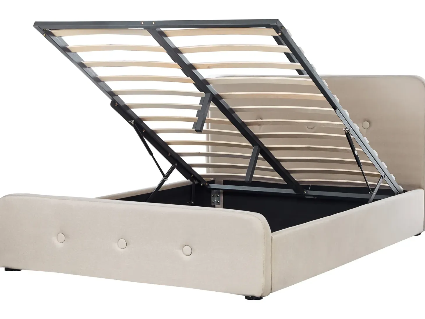 Seng med opbevaring RENNES Beige 160 x 200 cm