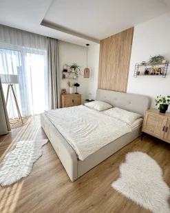 Seng med opbevaring RENNES Kunstlinned Beige 180 x 200 cm