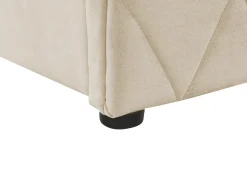 Seng med opbevaring ROCHEFORT Velour Beige 180 x 200 cm