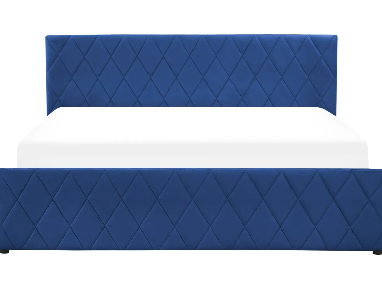 Seng med opbevaring ROCHEFORT Velour Navy Blå 180 x 200 cm