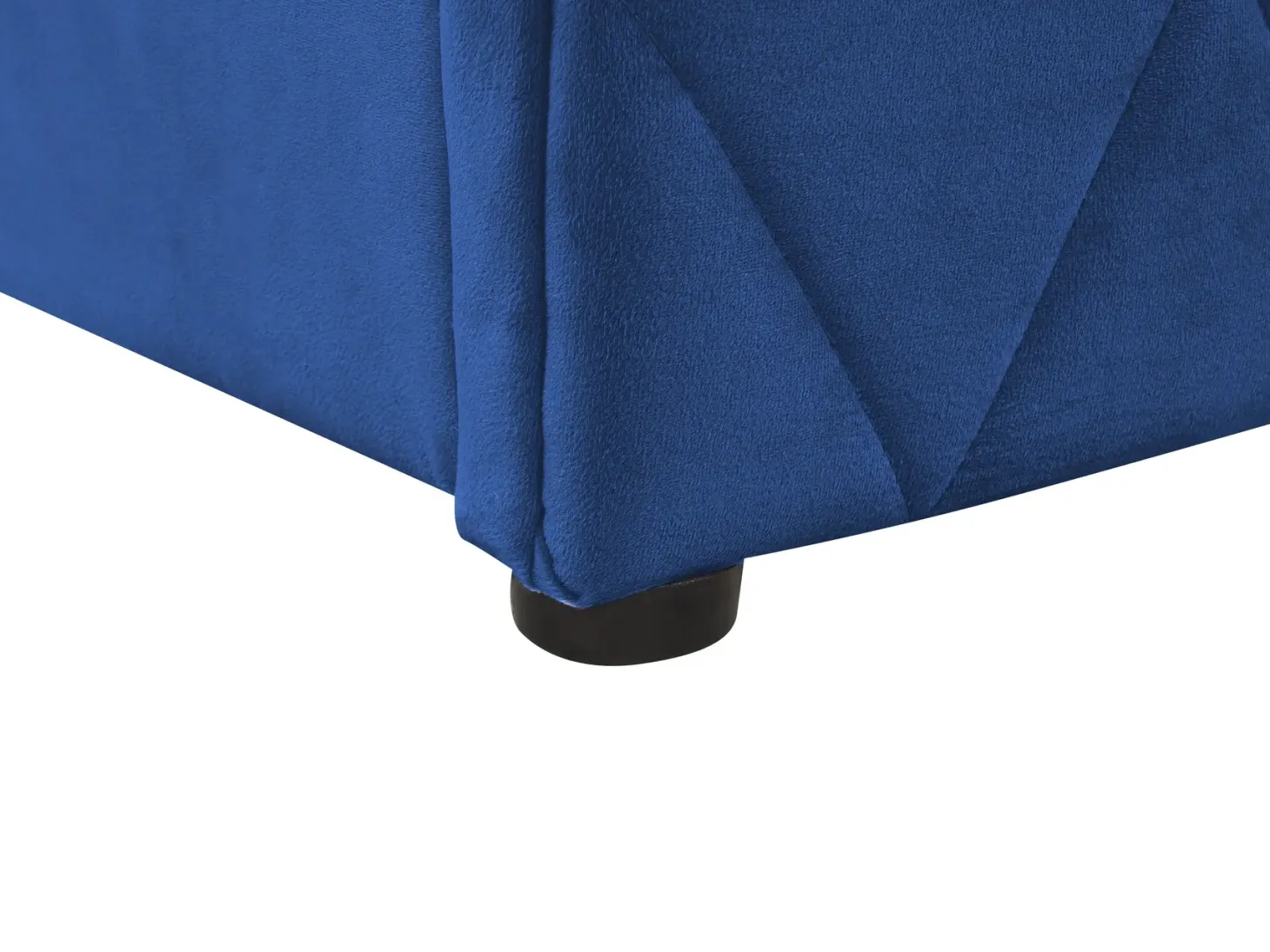 Seng med opbevaring ROCHEFORT Velour Navy Blå 180 x 200 cm