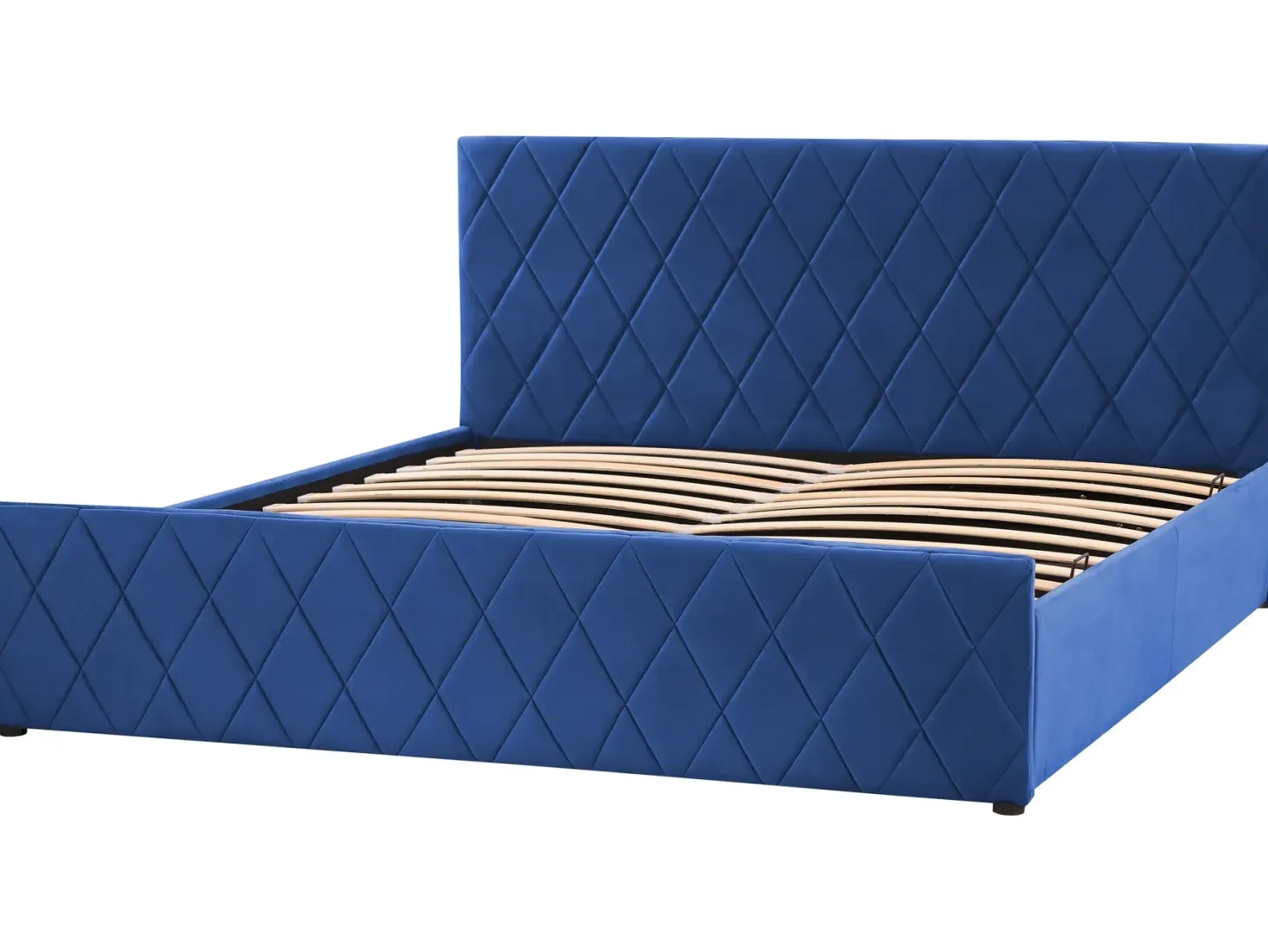 Seng med opbevaring ROCHEFORT Velour Navy Blå 180 x 200 cm