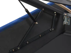 Seng med opbevaring ROCHEFORT Velour Navy Blå 180 x 200 cm