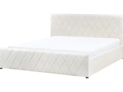Seng med opbevaring ROCHEFORT Boucle Cremehvid 180 x 200 cm