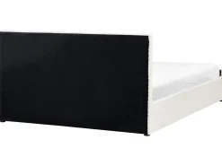 Seng med opbevaring ROCHEFORT Boucle Cremehvid 180 x 200 cm