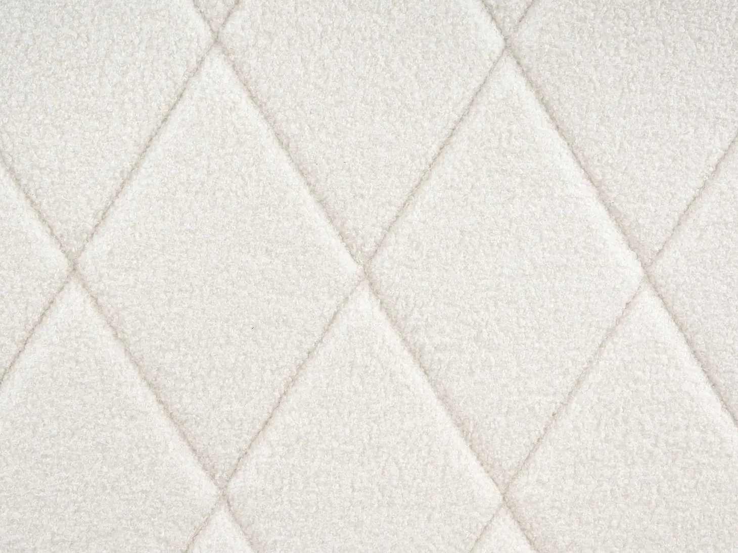 Seng med opbevaring ROCHEFORT Boucle Cremehvid 180 x 200 cm