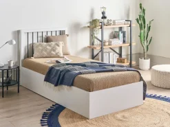 Seng med opbevaring ROUVILLERS Hvid 90 x 200 cm