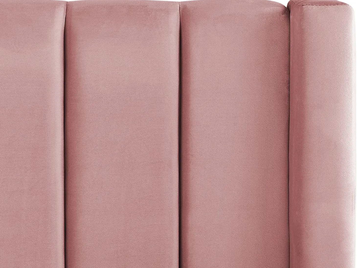 Seng med opbevaringsbænk NOYERS Velour Lyserød 140 x 200 cm