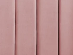 Seng med opbevaringsbænk NOYERS Velour Lyserød 140 x 200 cm
